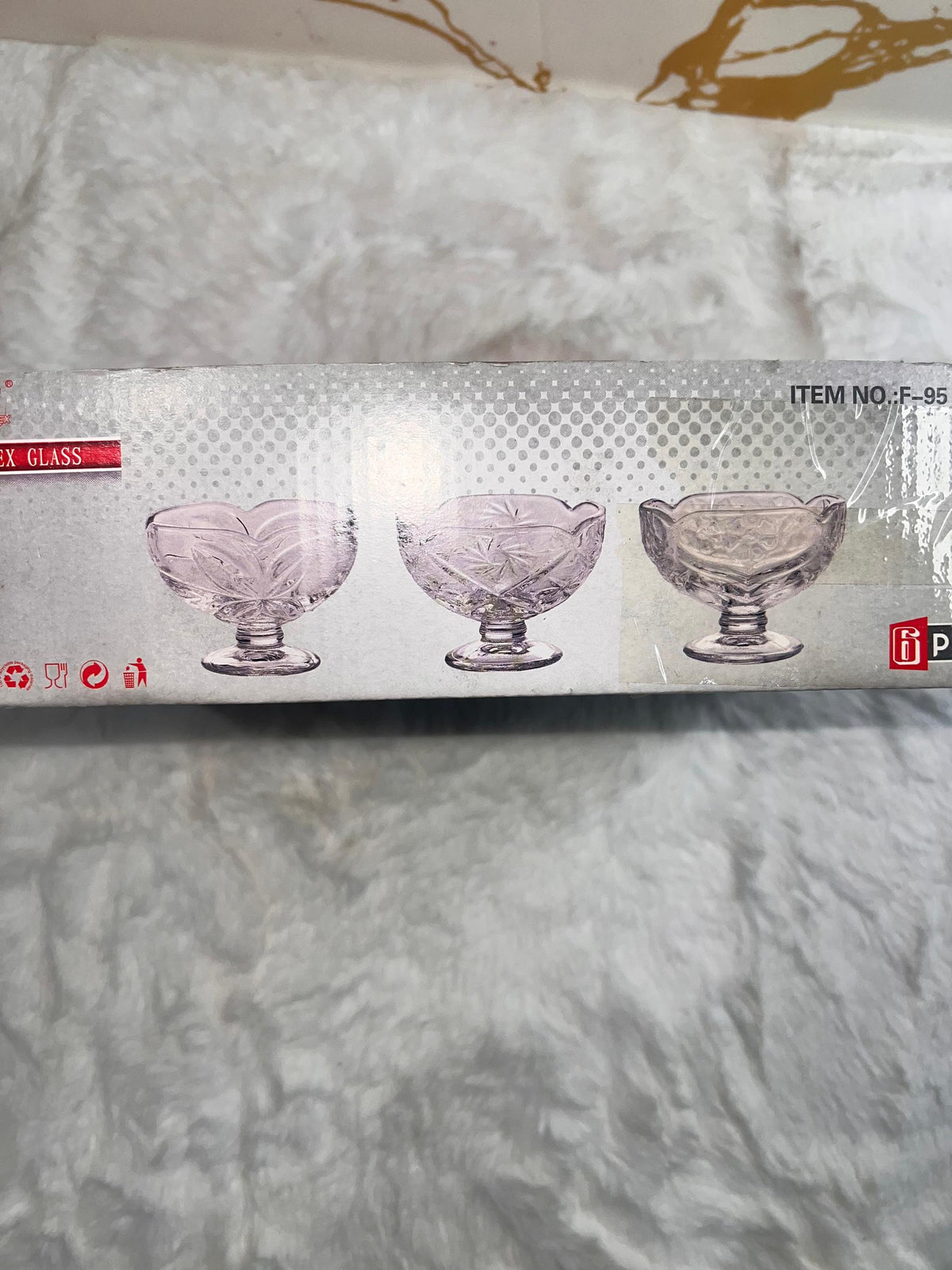 Crystal dessert  with pedestal bases