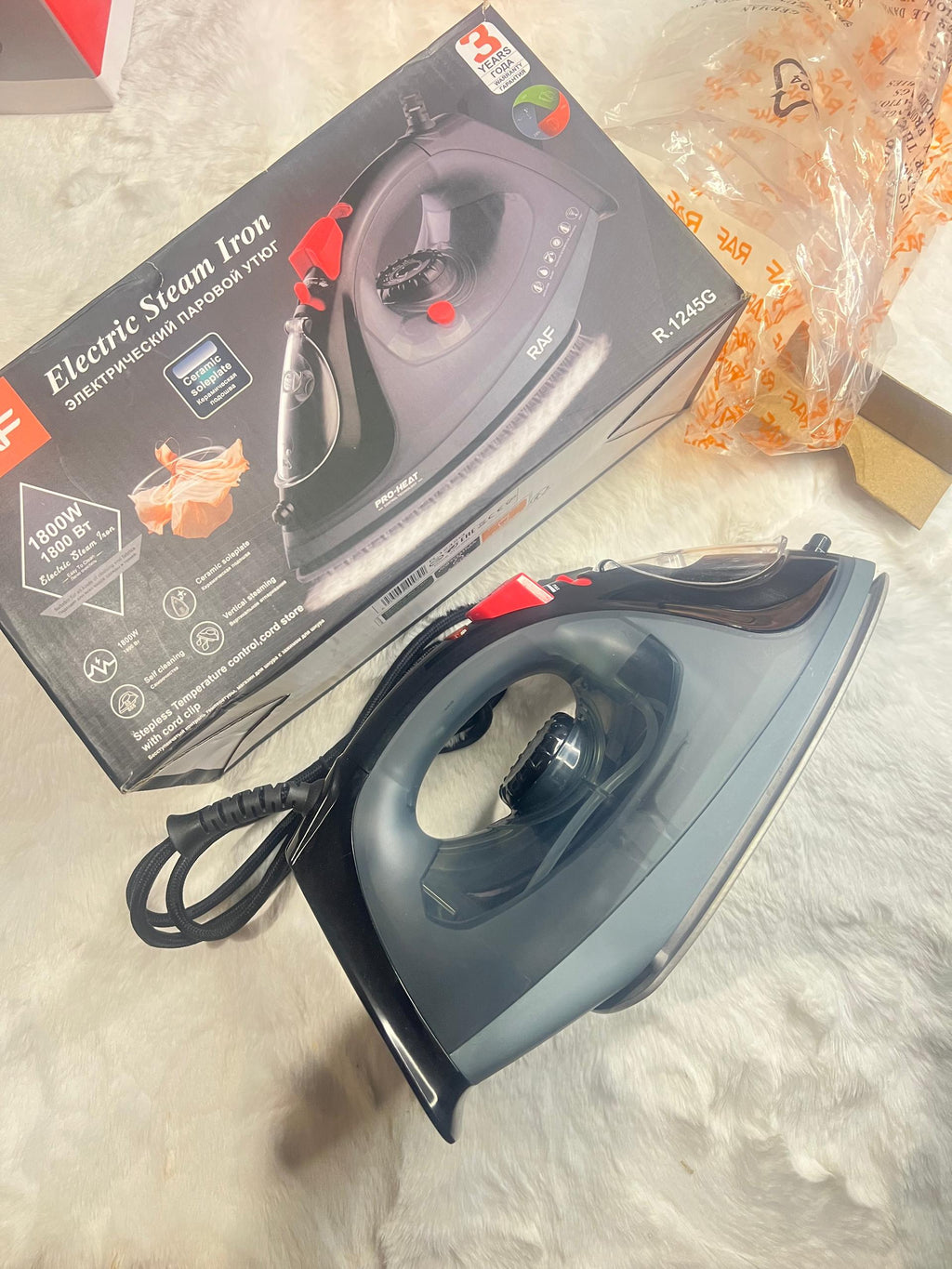 RAF Electric Steam iron 1800W power and steam output