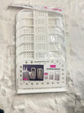 White plastic 5-tier hanging shelf 
