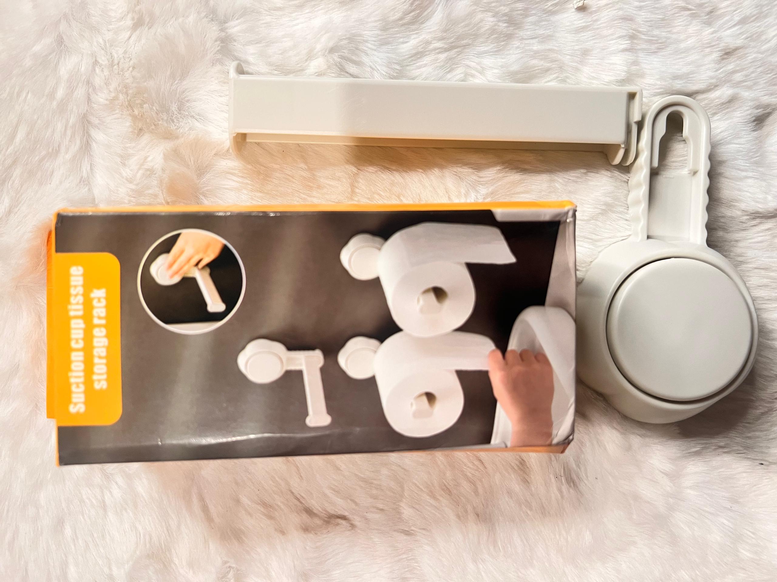 A toilet paper storage rack 