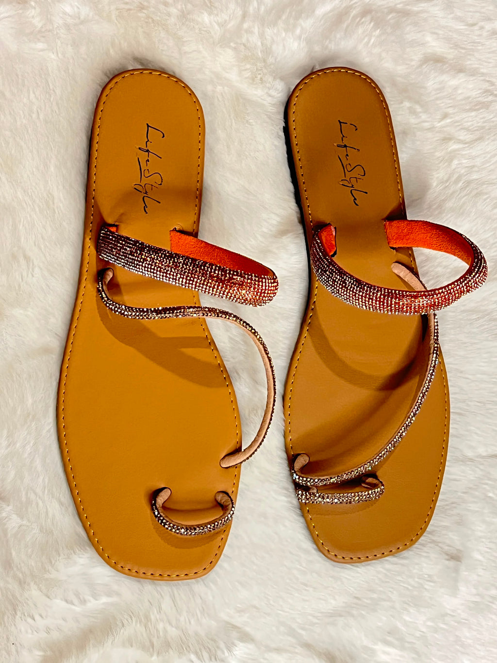Flat toe heel sandles