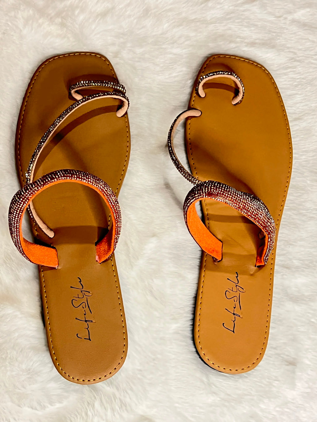 Flat toe heel sandles