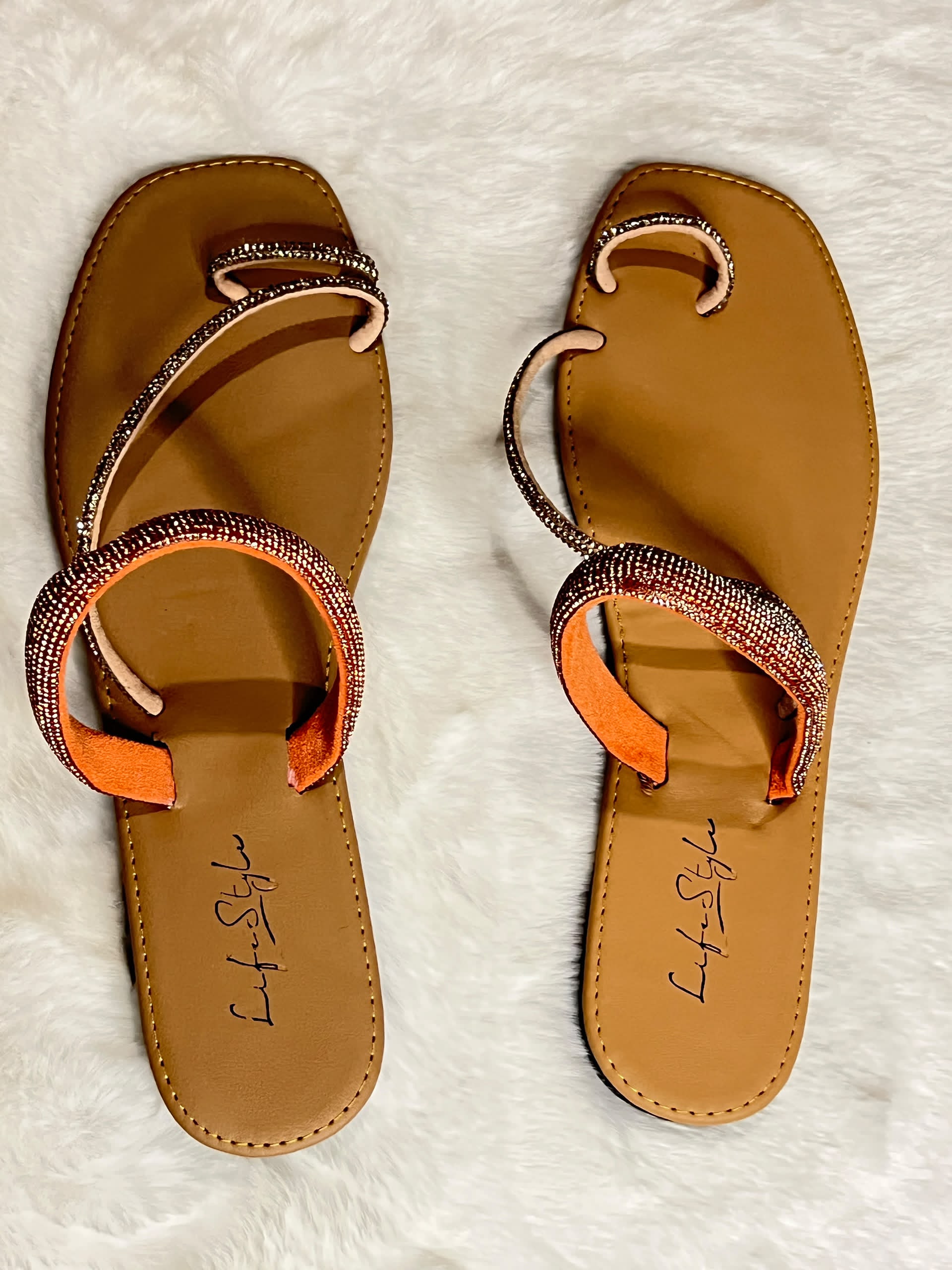 Flat toe heel sandles