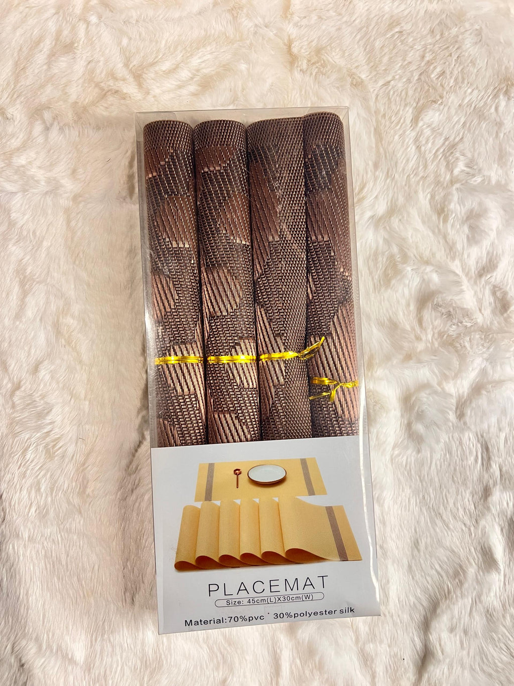  brown patterned placemats 
