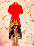  tropical floral print dress
