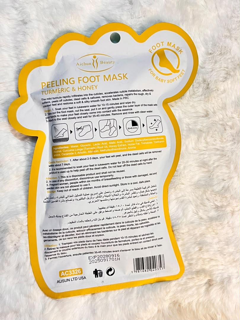 Peeling footmask turmeric & honey