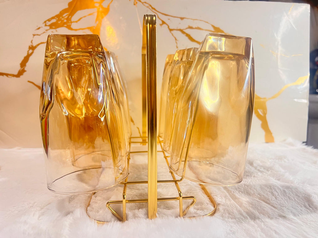 Gold metal   cup 6 holder