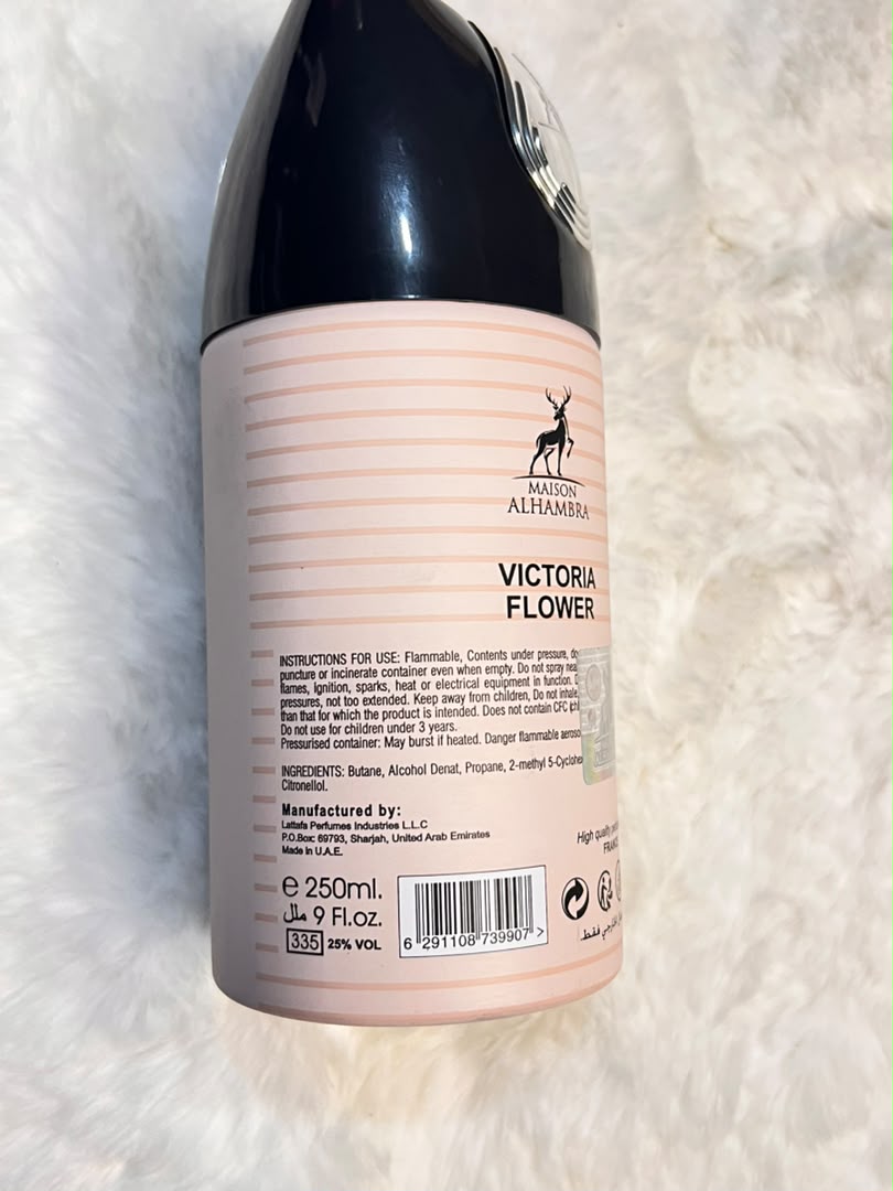 Victoria Flower perfume spray by Alhambra
