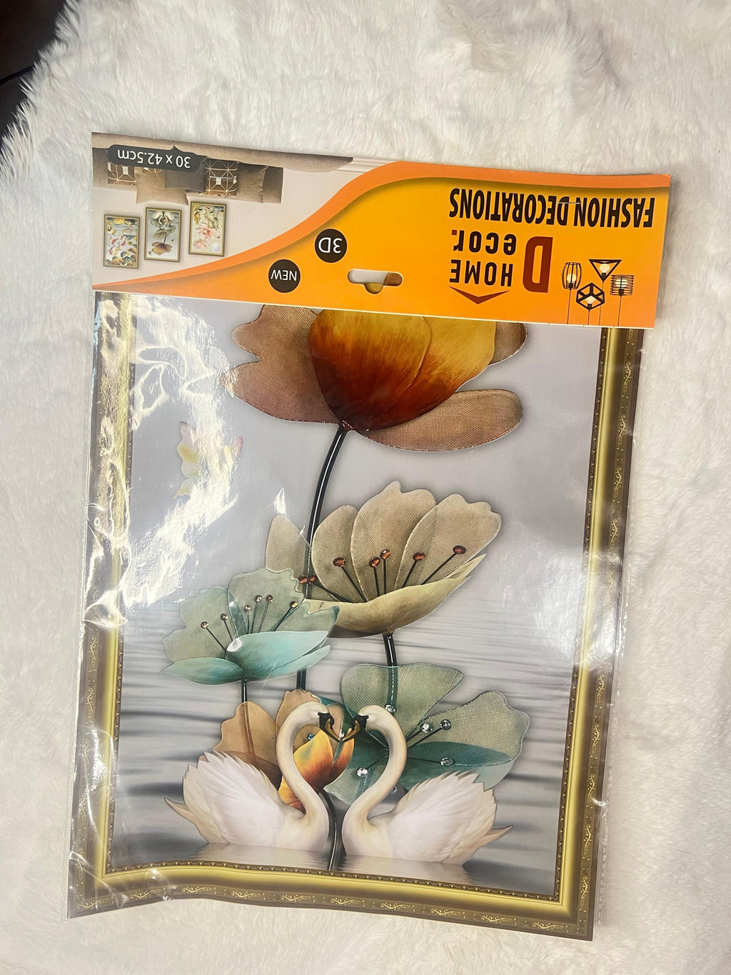 Packaged 3D floral home decor 