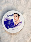 A round white tub of COSMO Skin Naturally Anti-Wrinkle Face Cream.