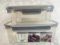Set of 3 clear  containers 