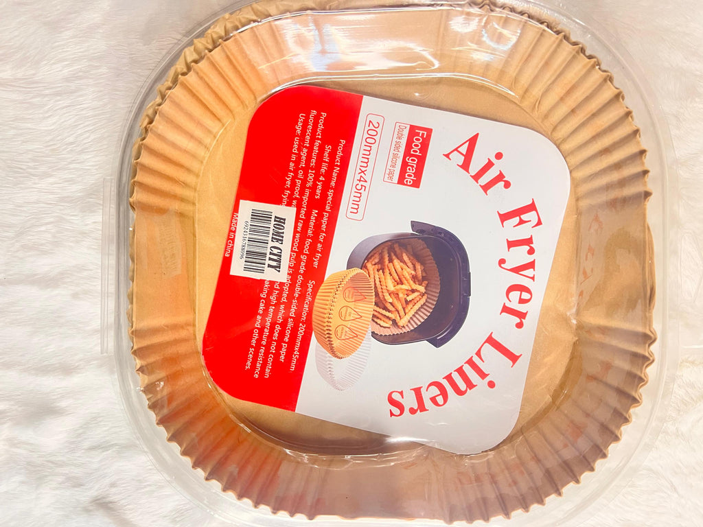 A pack of 20 mini air fryer liners